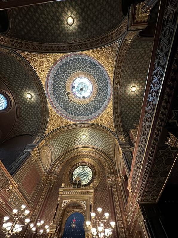 A ornate ceiling with a round window

AI-generated content may be incorrect.